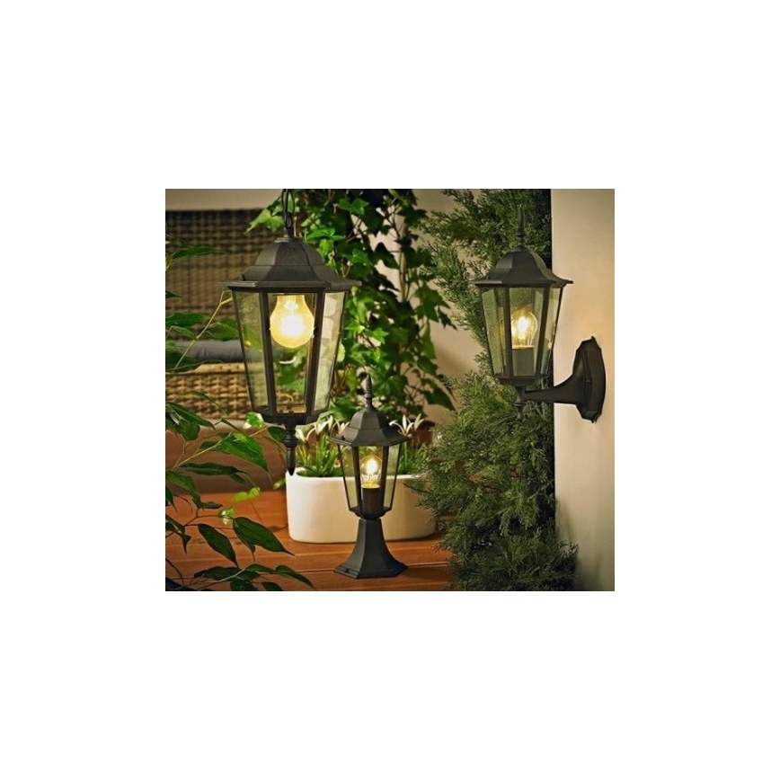 Plafón de exterior 1xE27/20W/230V IP43 negro