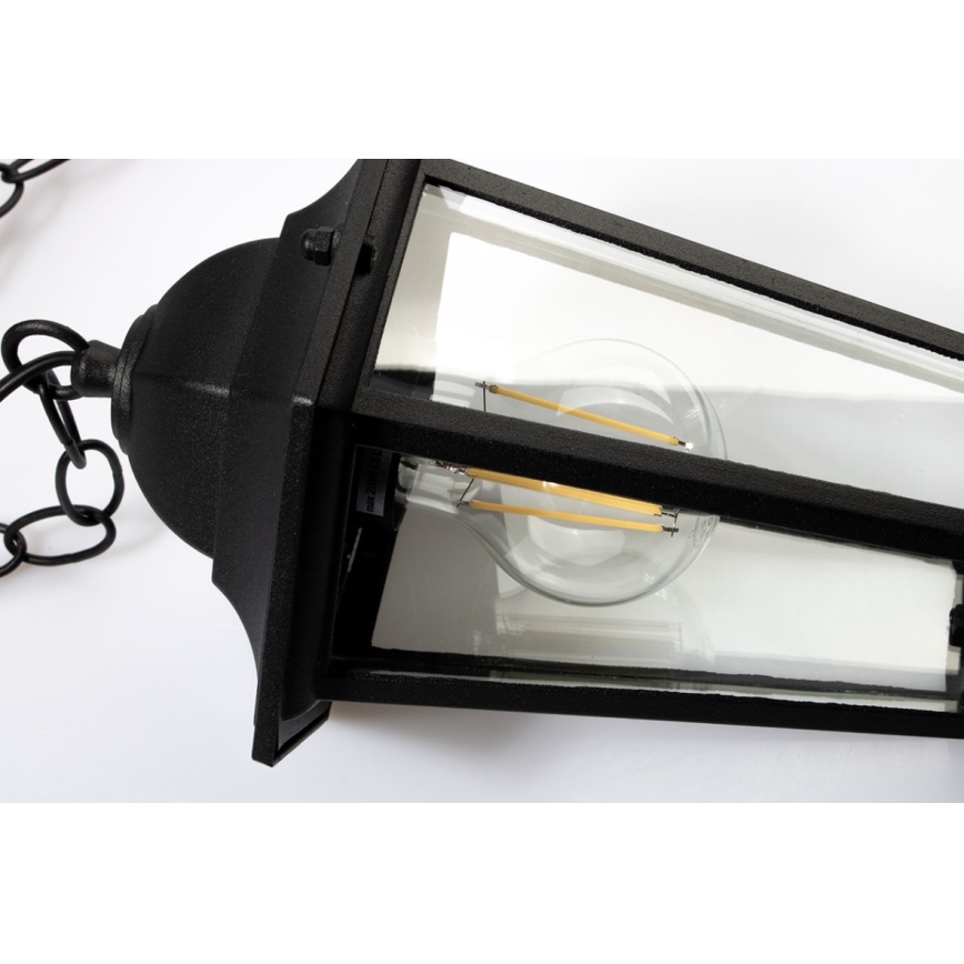 Plafón de exterior 1xE27/20W/230V IP43 negro