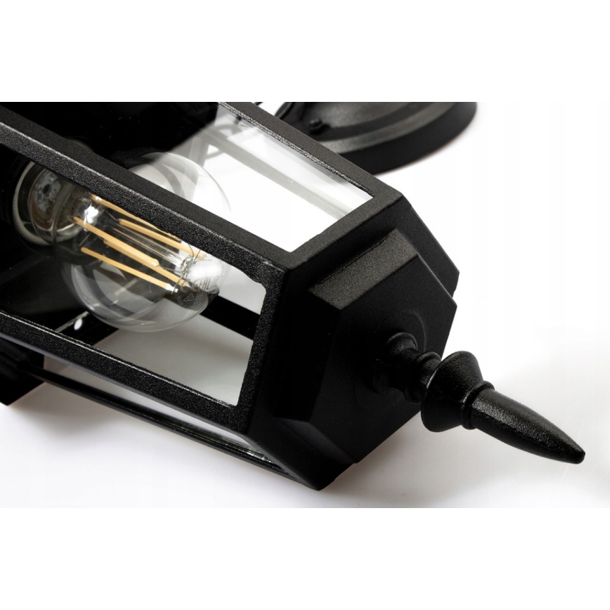 Plafón de exterior 1xE27/20W/230V IP43 negro