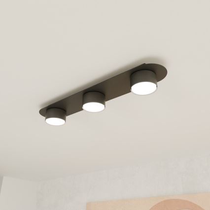 Plafón DIAZ 3xGX53/12W/230V negro