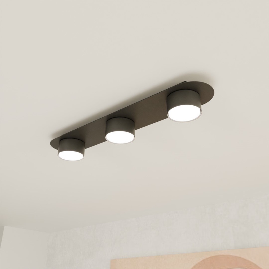 Plafón DIAZ 3xGX53/12W/230V negro