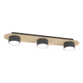 Plafón DIAZ 3xGX53/12W/230V negro/marrón
