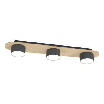 Plafón DIAZ 3xGX53/12W/230V negro/marrón