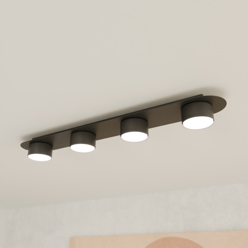 Plafón DIAZ 4xGX53/12W/230V negro