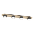 Plafón DIAZ 4xGX53/12W/230V negro/marrón