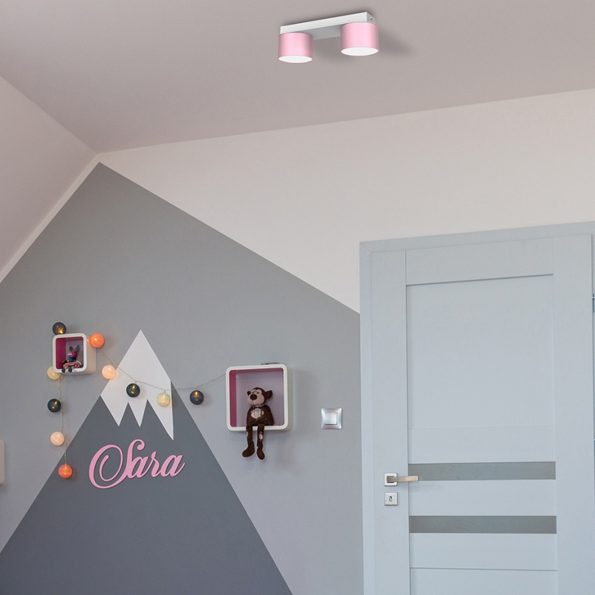 Plafón DIXIE 2xGX53/11W/230V rosa