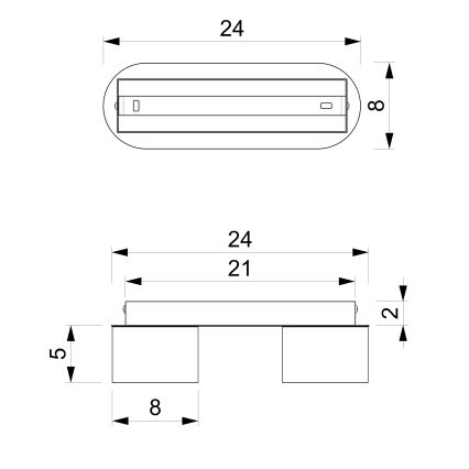 Plafón DIXIE 2xGX53/11W/230V rosa