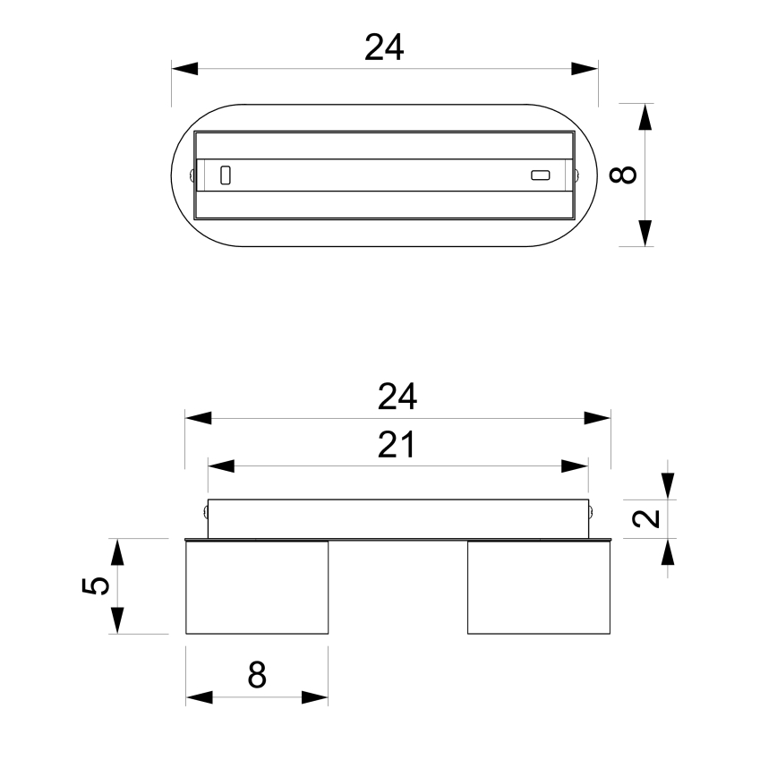 Plafón DIXIE 2xGX53/11W/230V rosa