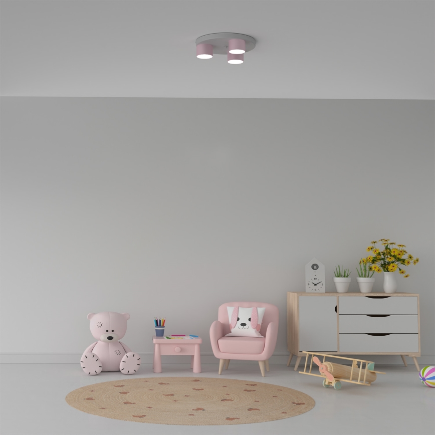 Plafón DIXIE 3xGX53/11W/230V rosa