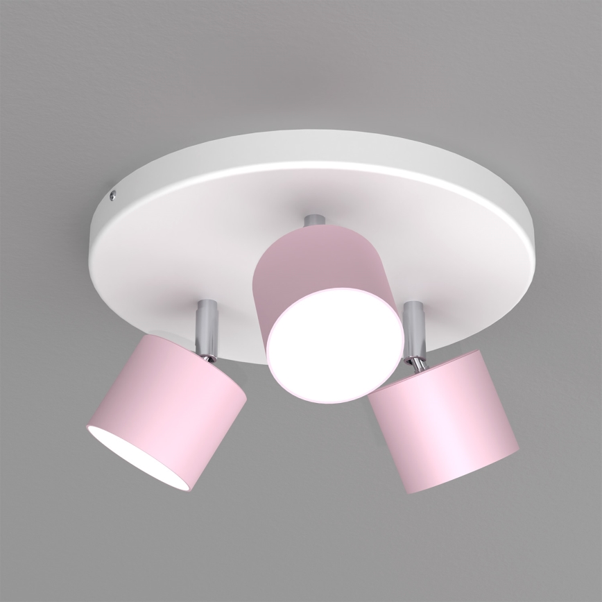 Plafón DIXIE 3xGX53/11W/230V rosa