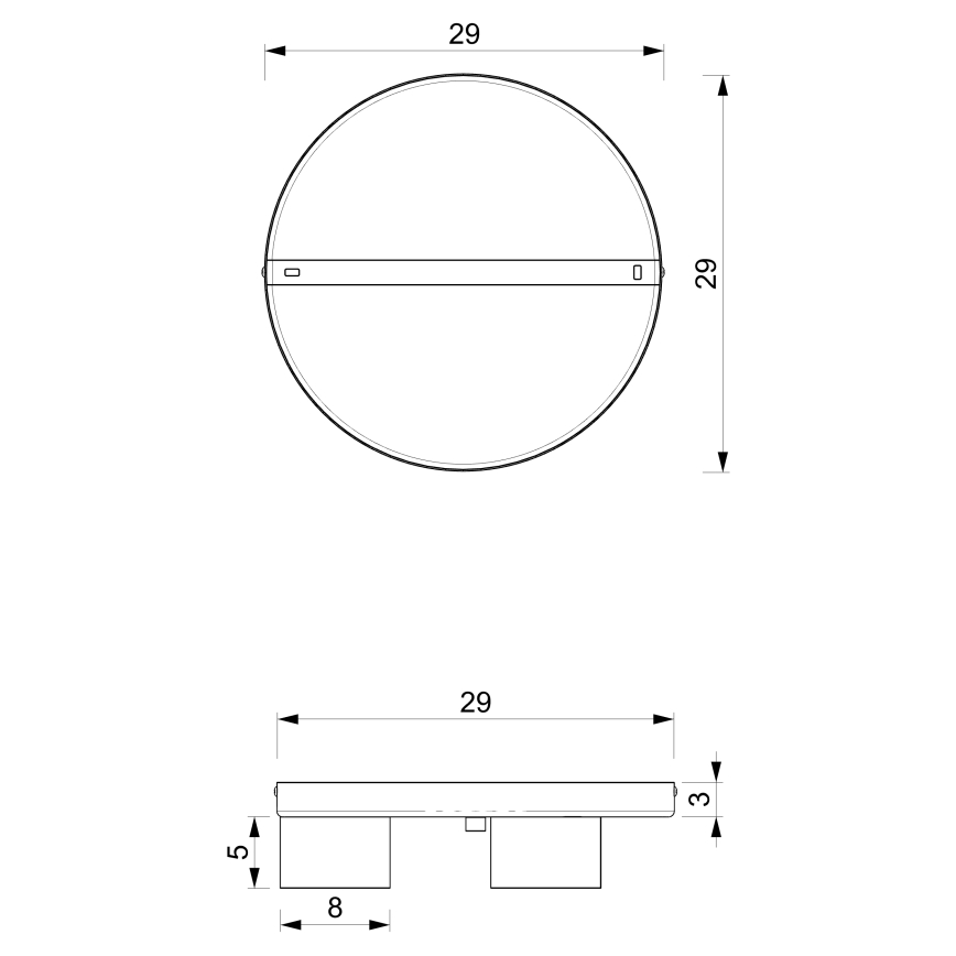 Plafón DIXIE 3xGX53/11W/230V rosa