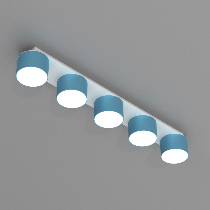 Plafón DIXIE 5xGX53/11W/230V azul