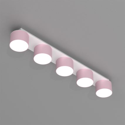 Plafón DIXIE 5xGX53/11W/230V rosa