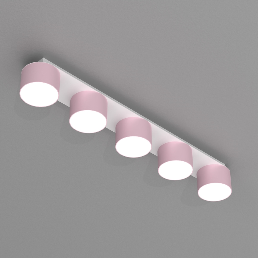 Plafón DIXIE 5xGX53/11W/230V rosa