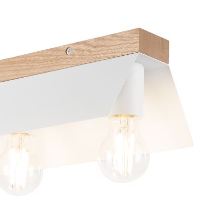Plafón ESME 3xE27/15W/230V blanco/roble