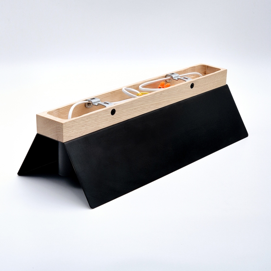 Plafón ESME 3xE27/15W/230V negro/roble