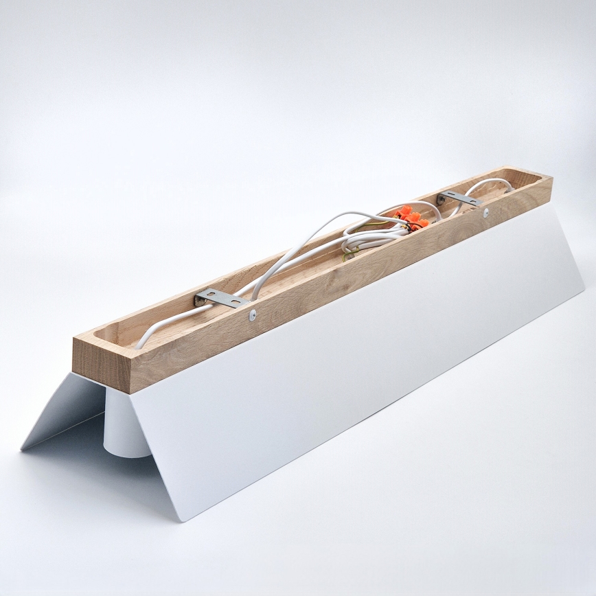 Plafón ESME 5xE27/15W/230V blanco/roble