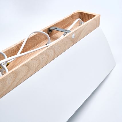 Plafón ESME 5xE27/15W/230V blanco/roble