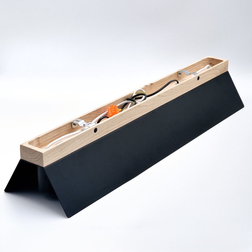 Plafón ESME 5xE27/15W/230V negro/roble