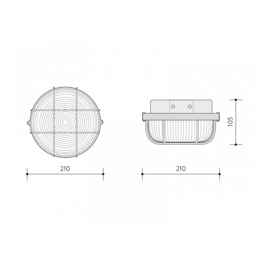 Plafón exterior 1xE27/100W/230V IP44
