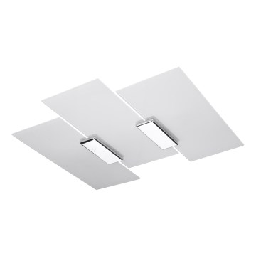 Plafón FABIANO 3xE27/60W/230V blanco/cromo brillante