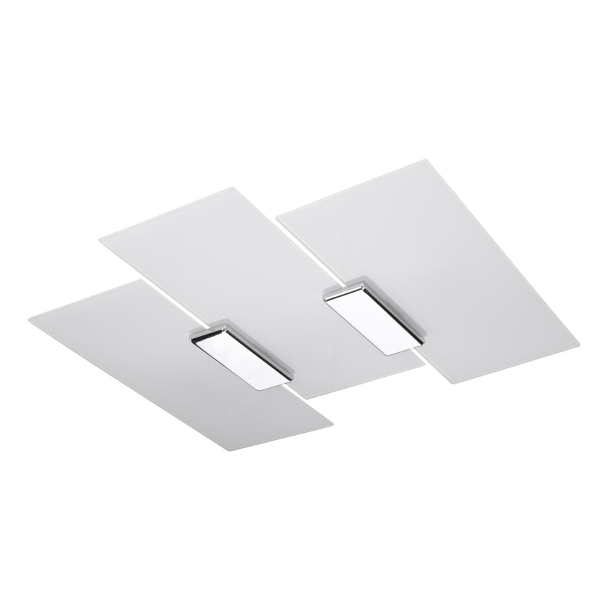 Plafón FABIANO 3xE27/60W/230V blanco/cromo brillante