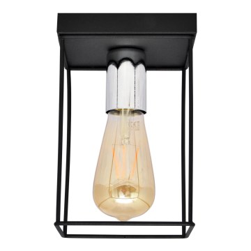 Plafón FINN 1xE27/15W/230V negro/cromo brillante
