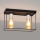 Plafón FINN 2xE27/15W/230V negro/cromo brillante