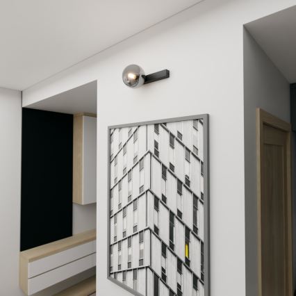 Plafón FIT 1xE14/10W/230V negro/gris