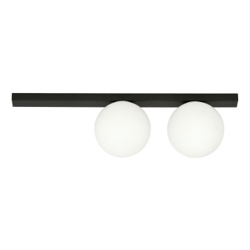 Plafón FIT 2xE14/10W/230V negro/blanco