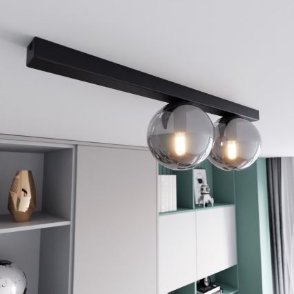 Plafón FIT 2xE14/10W/230V negro/gris