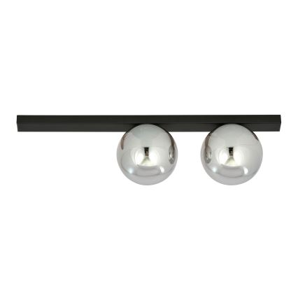 Plafón FIT 2xE14/10W/230V negro/gris