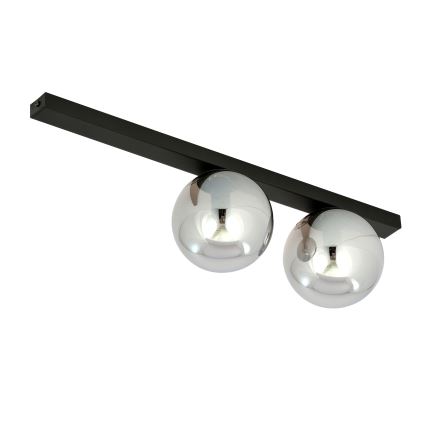 Plafón FIT 2xE14/10W/230V negro/gris