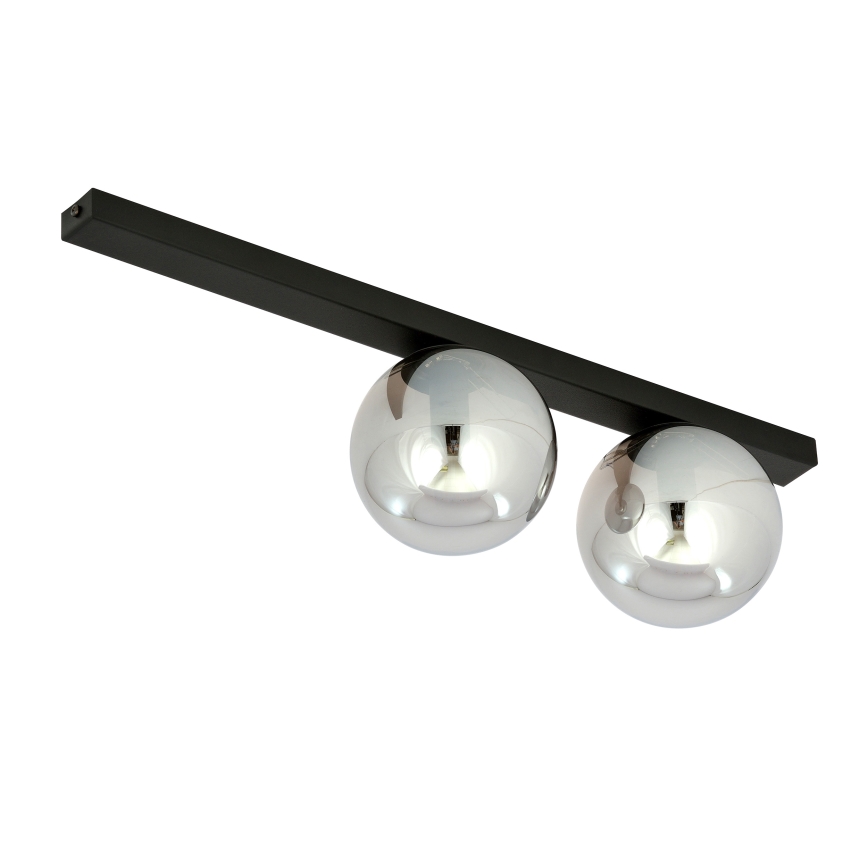 Plafón FIT 2xE14/10W/230V negro/gris