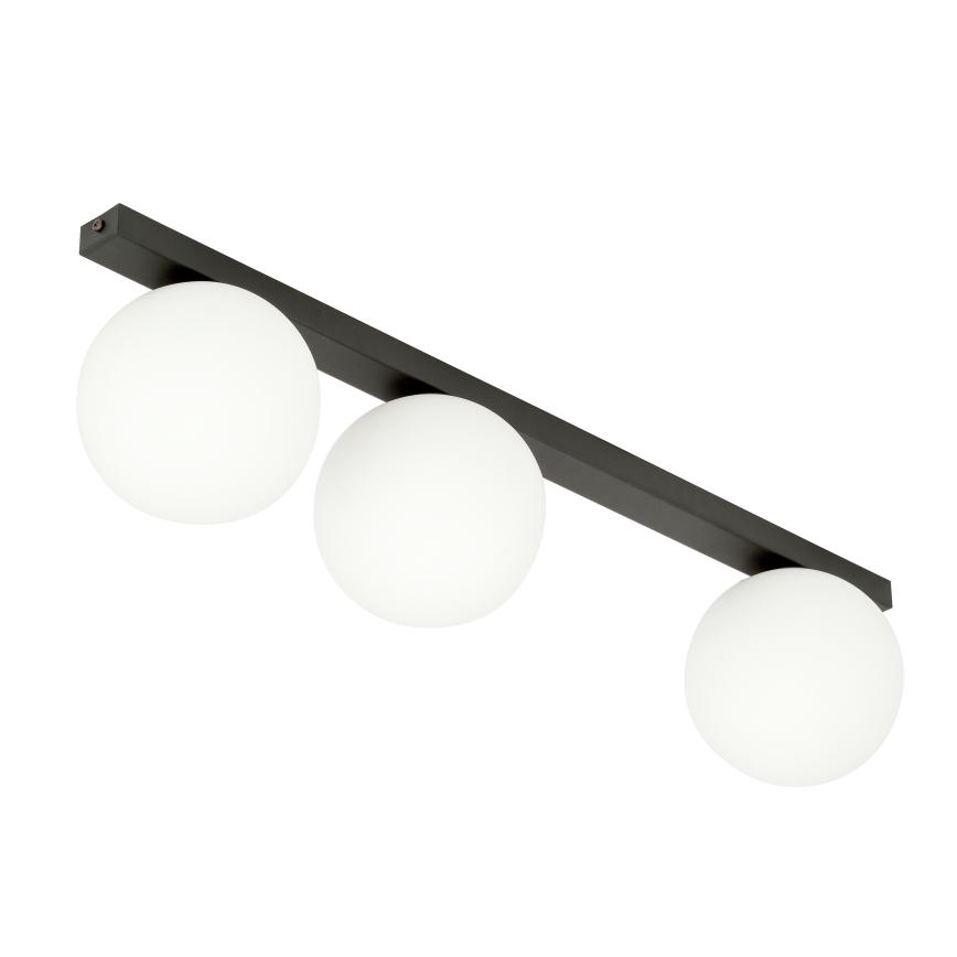 Plafón FIT 3xE14/10W/230V negro/blanco