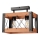 Plafón FRIDA 2xE27/60W/230V negro/marrón haya
