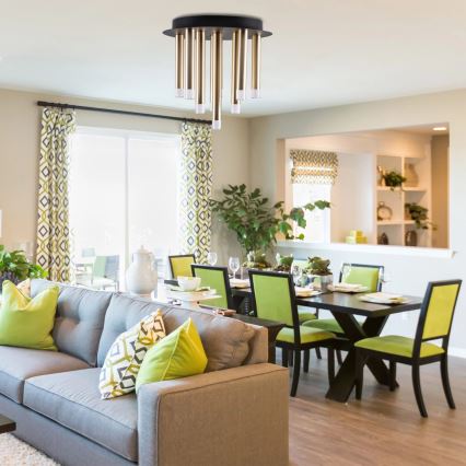 Plafón GLAM 9xG9/8W/230V dorado