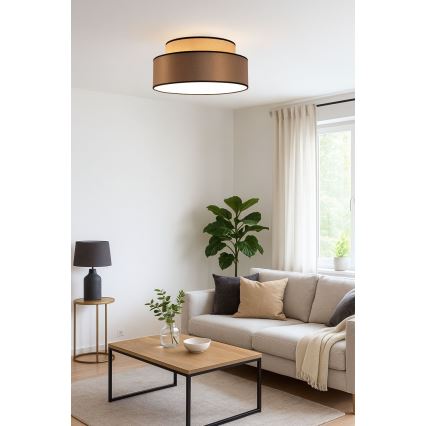 Plafón GRACE 1xE27/60W/230V beige/marrón