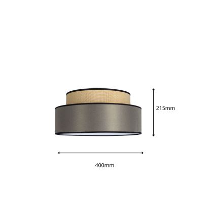 Plafón GRACE 1xE27/60W/230V beige/marrón