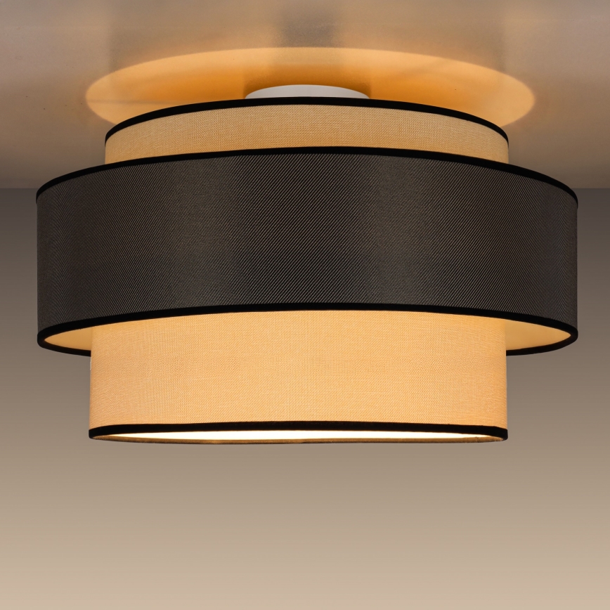 Plafón GRACE 1xE27/60W/230V color crema/gris