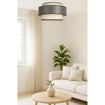 Plafón GRACE 1xE27/60W/230V color crema/gris
