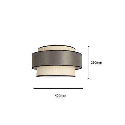 Plafón GRACE 1xE27/60W/230V color crema/gris