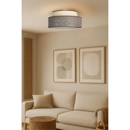 Plafón GRACE 1xE27/60W/230V color crema/marrón