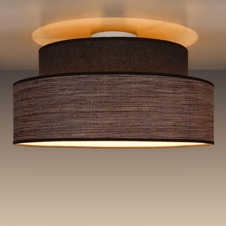 Plafón GRACE 1xE27/60W/230V marrón/beige