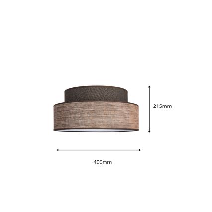 Plafón GRACE 1xE27/60W/230V marrón/beige
