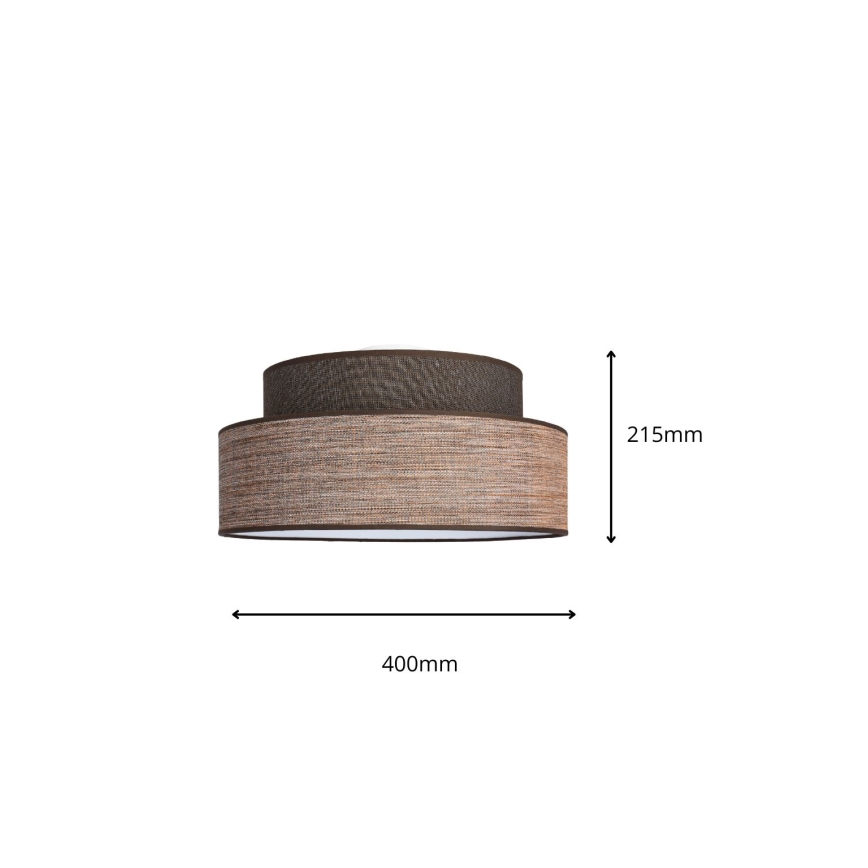 Plafón GRACE 1xE27/60W/230V marrón/beige