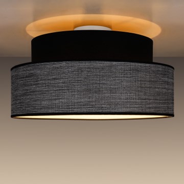 Plafón GRACE 1xE27/60W/230V negro/gris