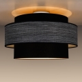 Plafón GRACE 1xE27/60W/230V negro/gris