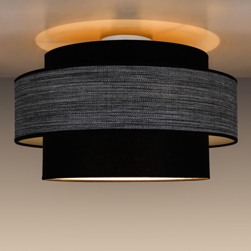 Plafón GRACE 1xE27/60W/230V negro/gris