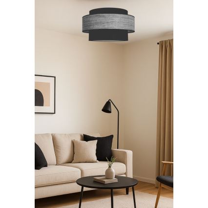 Plafón GRACE 1xE27/60W/230V negro/gris